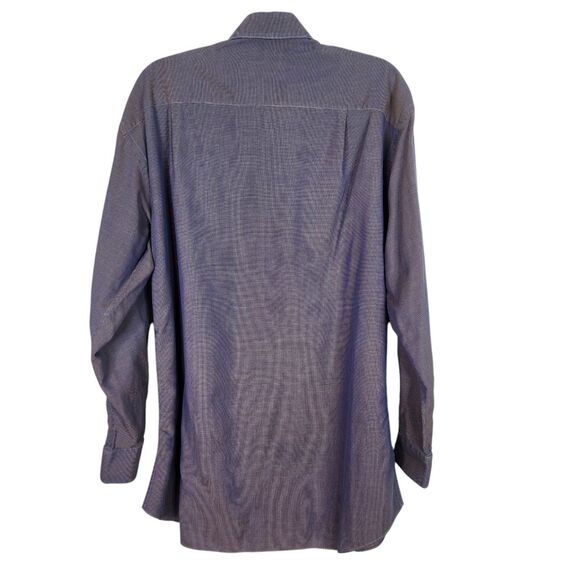 ERMENEGILDO ZEGNA‎ Shirt Mens 39 15.5 Purple Blue Sheen Button Dress Shirt - Picture 2 of 10